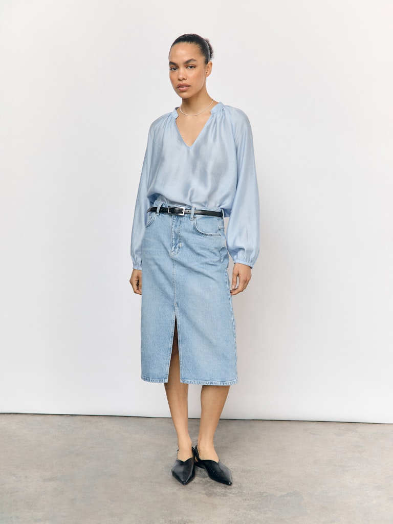 object-naisten-pusero-objheidi-l-s-lo-v-neck-top-cornflower-blue-5