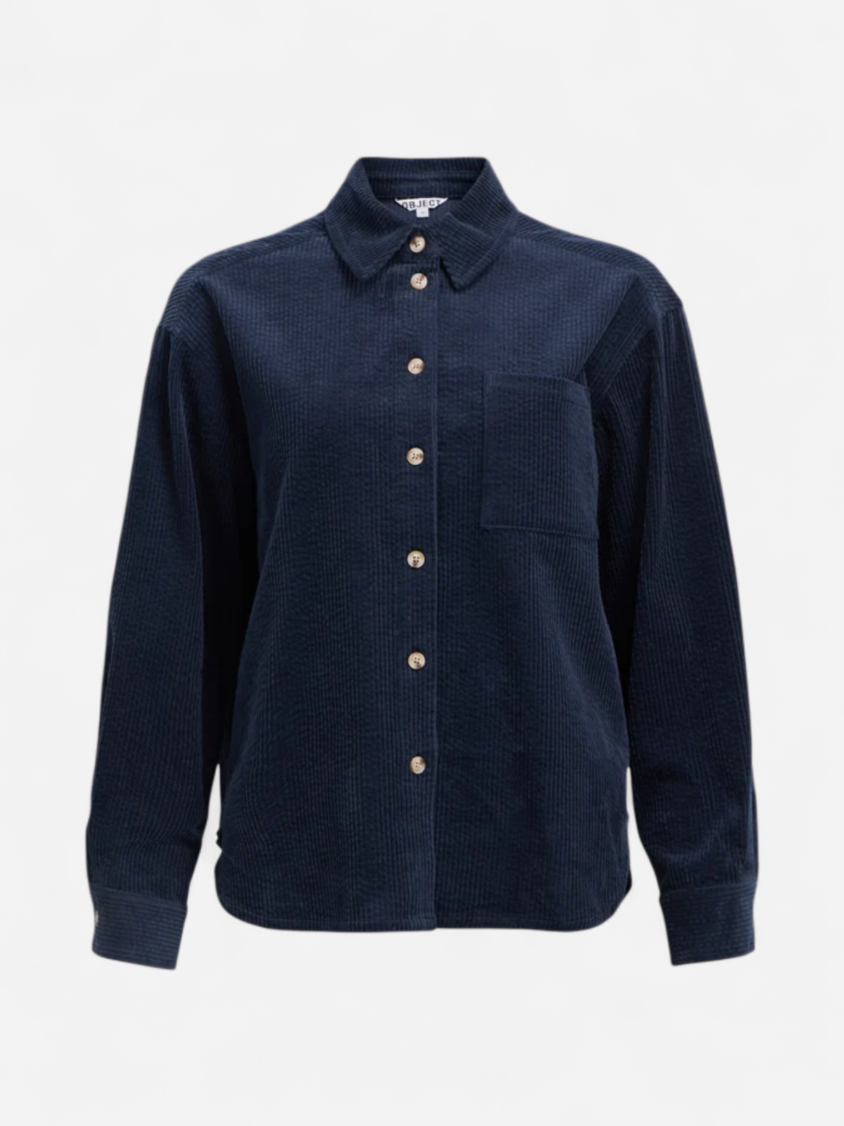 Object naisten samettipaita, OBJGALA L/S LO SHIRT Sky Captain - Kekäle.fi