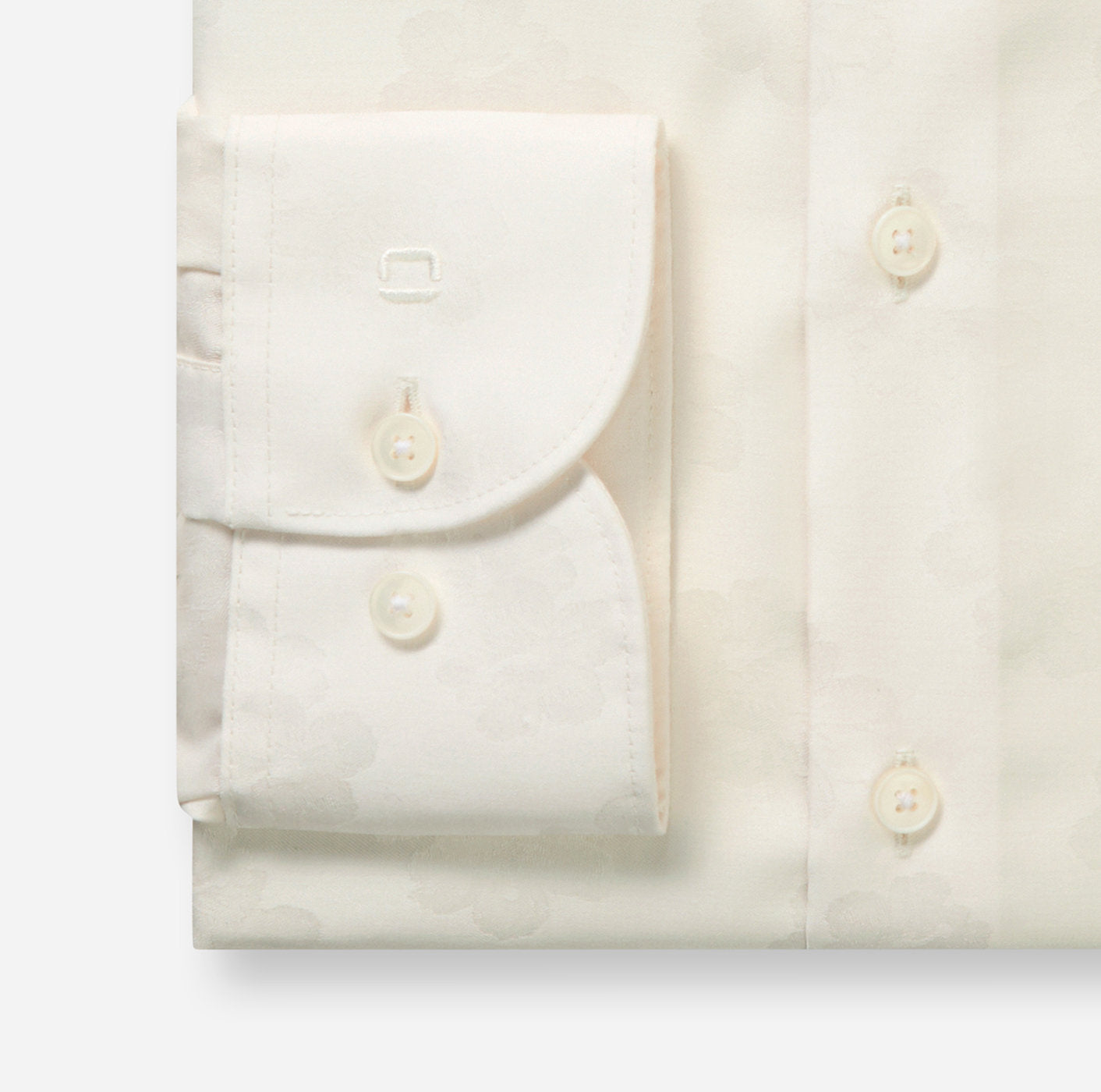 Olymp kauluspaita Luxor jacquard Offwhite, luonnonvalkoinen