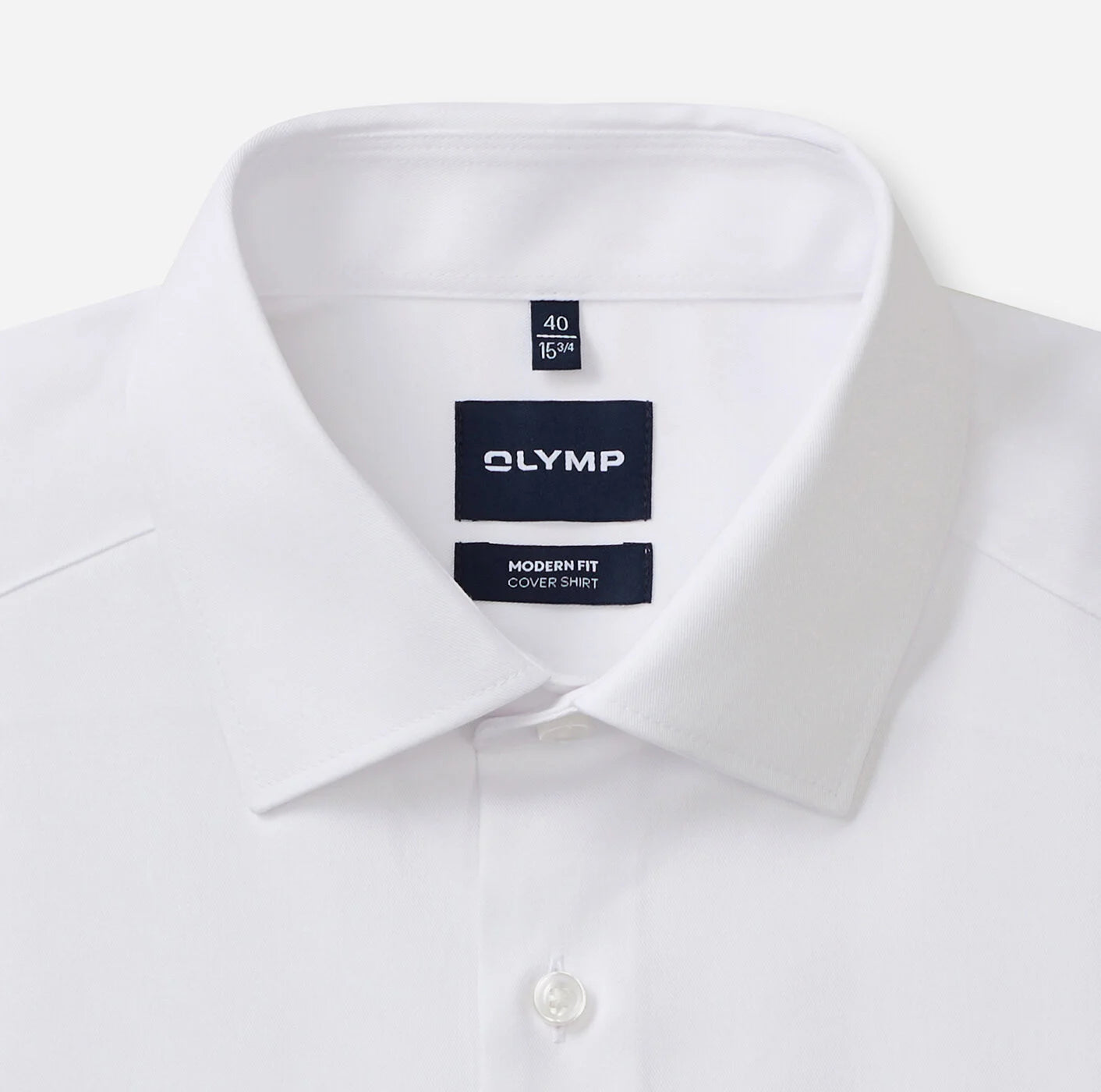 Olymp miesten kauluspaita Cover Shirt Modern Fit, valkoinen