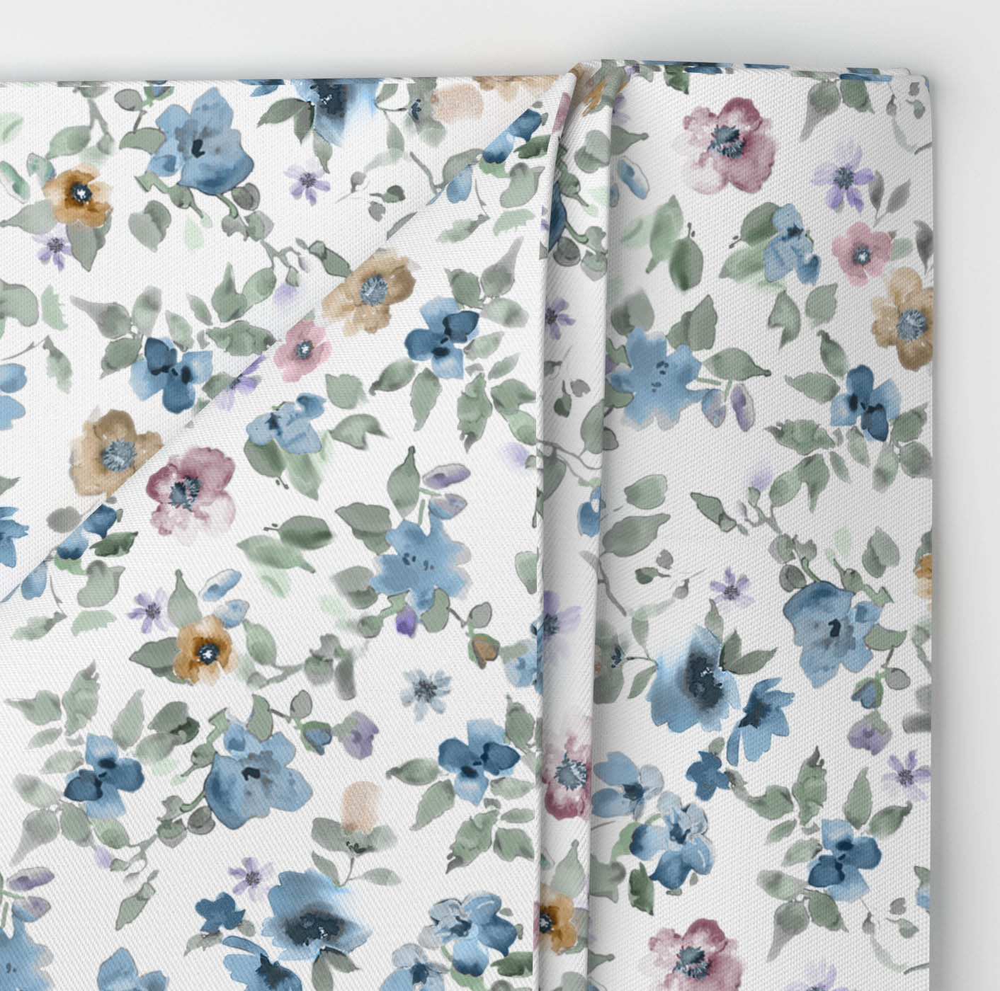 Olymp rusetti ja taskuliina Floral Bowtie and Pocket Square, valkopohjainen kuosi