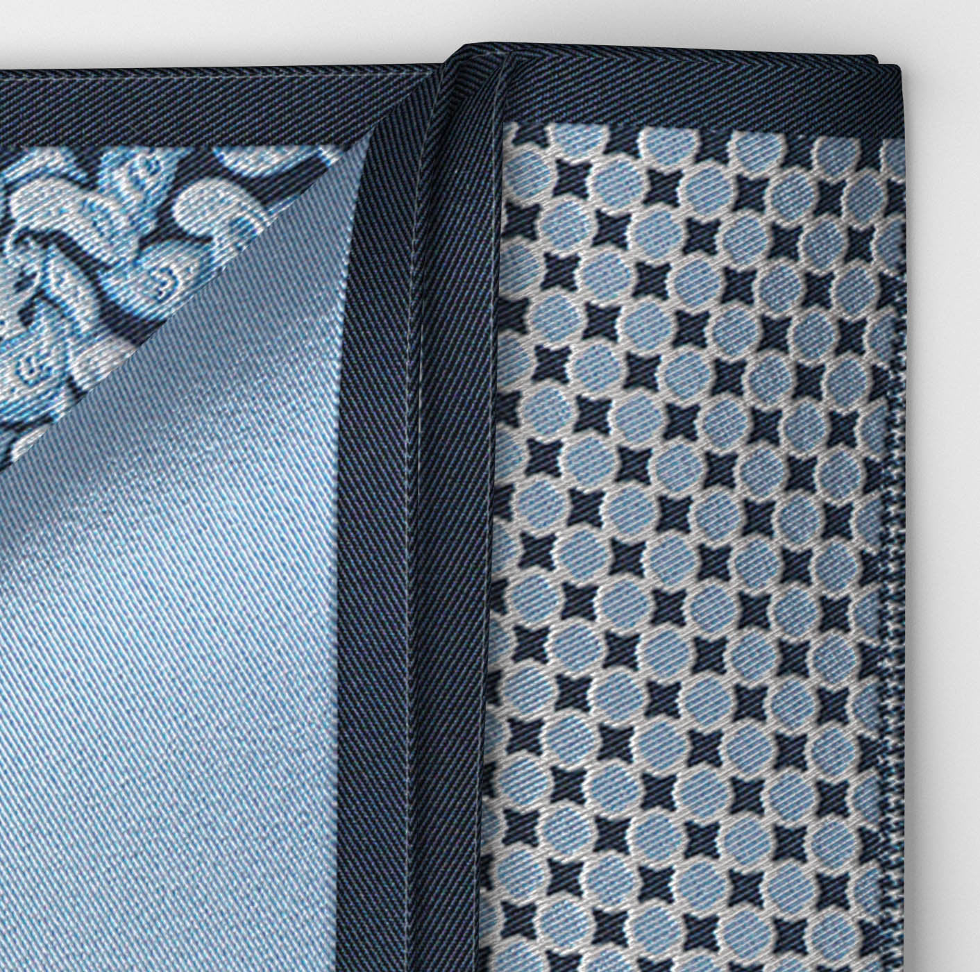 Olymp taskuliina 4 In 1 Pocket Square, sininen kuosi