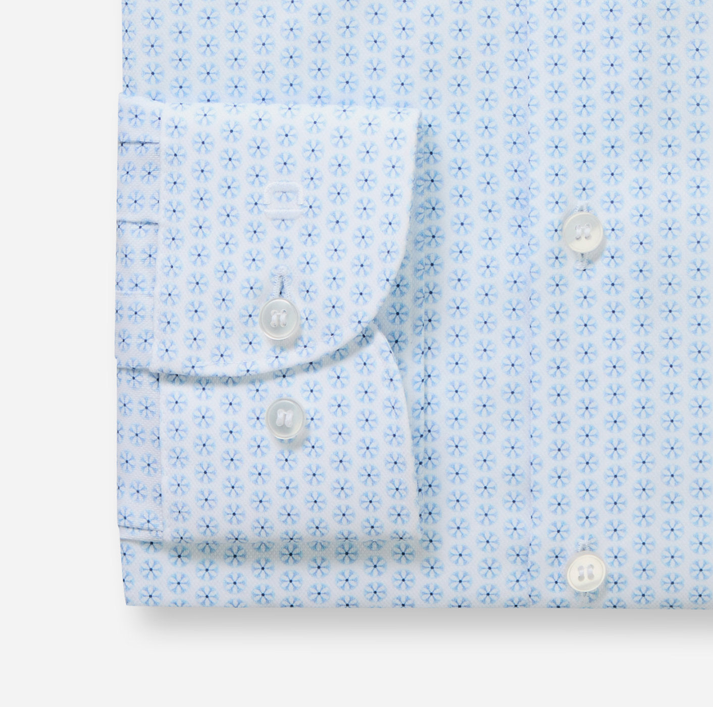 Olymp kauluspaita Level 5 Body Fit Microprint, valkopohjainen kuosi