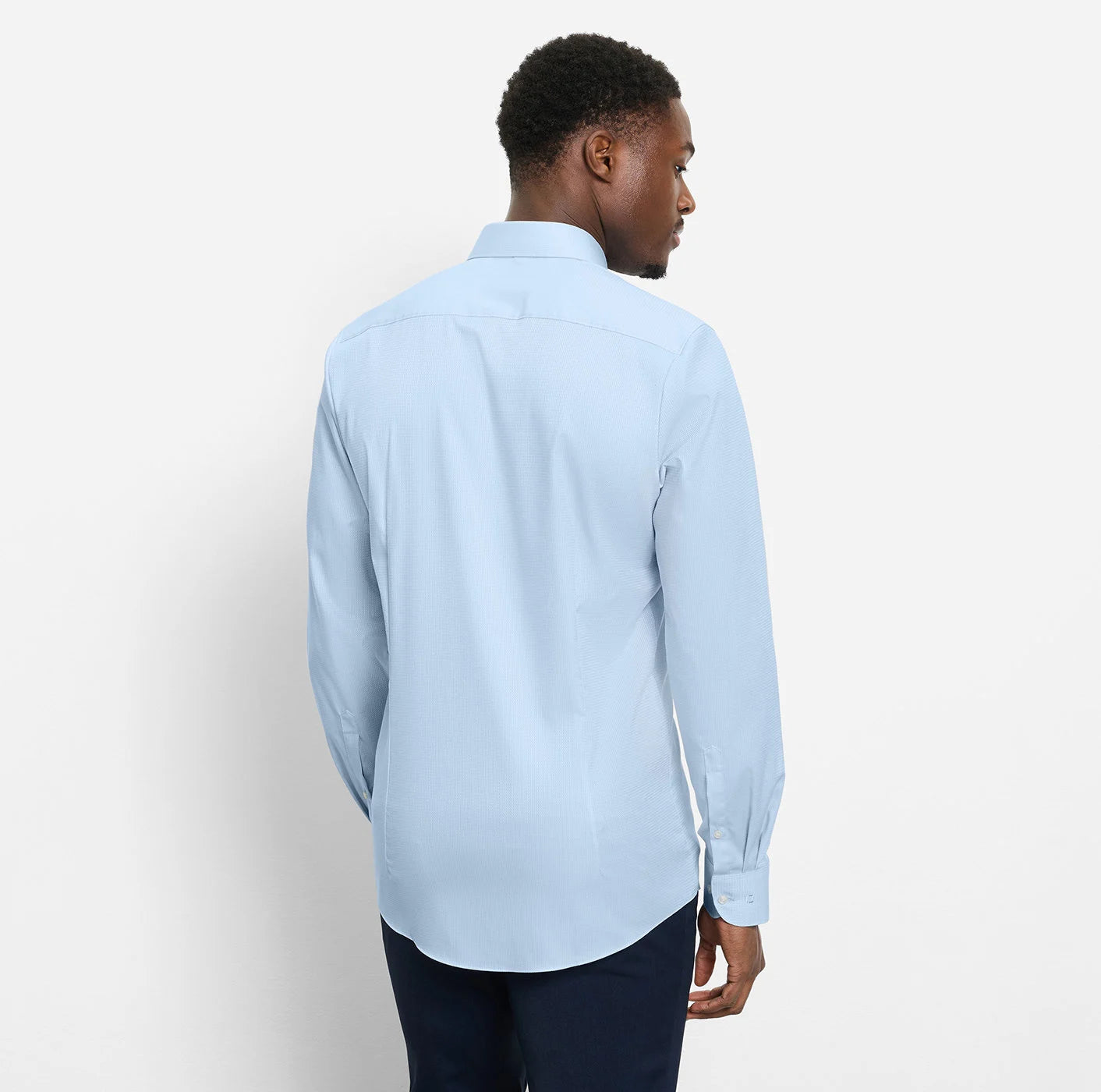 Olymp miesten kauluspaita Level 5 Body Fit Stretch Easy Iron, vaaleansininen