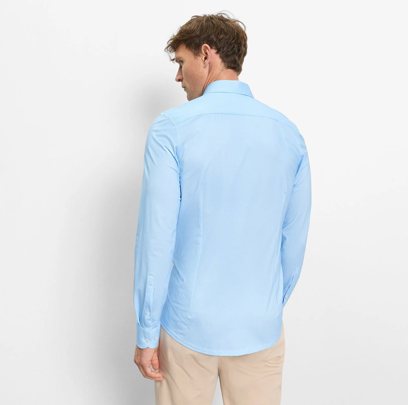 Olymp kauluspaita 24/7 Level 5 Body Fit Jersey Structure, vaaleansininen