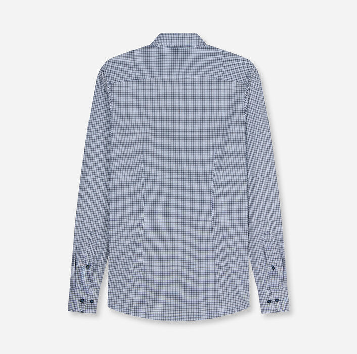 Olymp kauluspaita 24/Seven Modern Fit Jersey Print, sininen kuosi