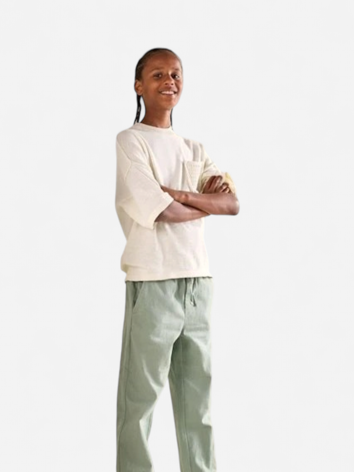 Only and Sons Junior lasten housut, OSJLINUS COTTON LINEN PANT Vihreä - Kekäle.fi