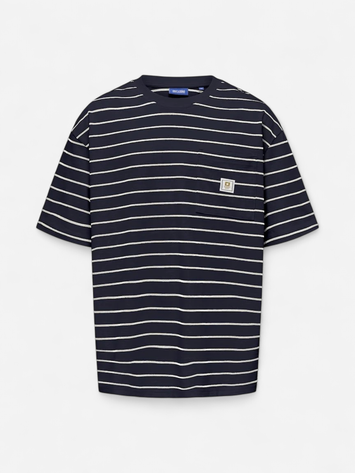 Only and Sons Junior t-paita, OSJKENGE S/S OVERSIZE TEE Raidallinen Sininen - Kekäle.fi