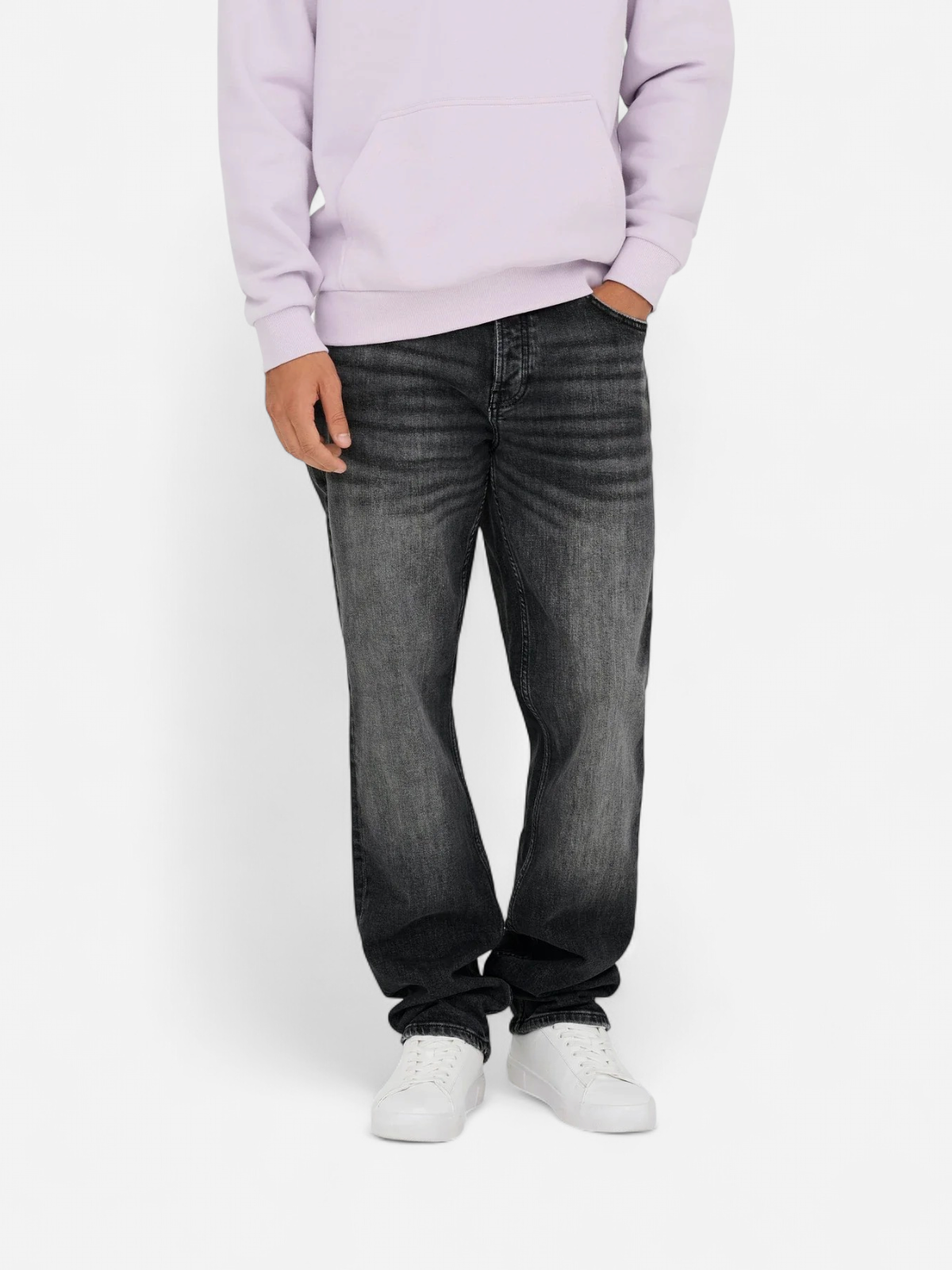 Only and Sons miesten farkut, ONSEDGE PERFORMANCE WB 3824 DOT DNM Washed Black - Kekäle.fi