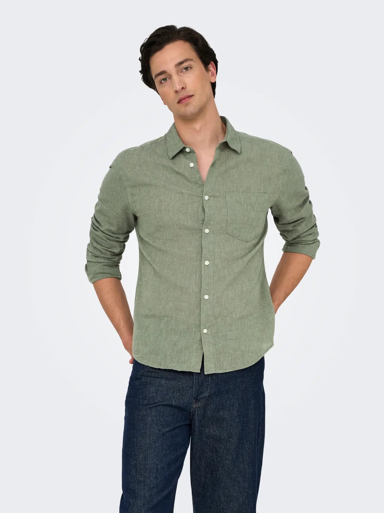 only-and-sons-miesten-kauluspaita-caiden-life-reg-swamp-1