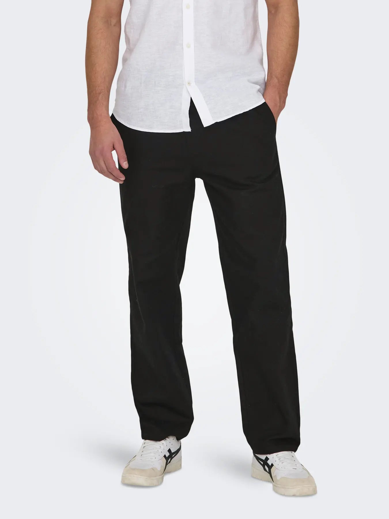 only-and-sons-miesten-kesahousut-sinus-loose-lin-pant-black-1