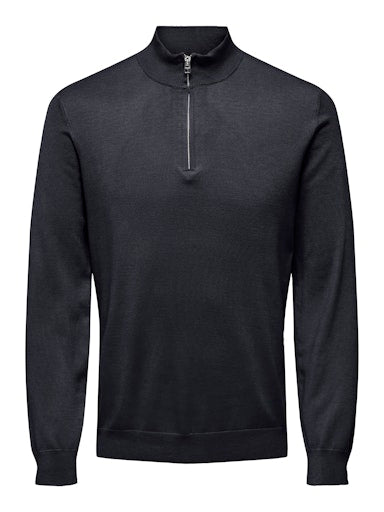 only-and-sons-miesten-neulepusero-phil-wyler-reg-half-zip-tummansininen-3