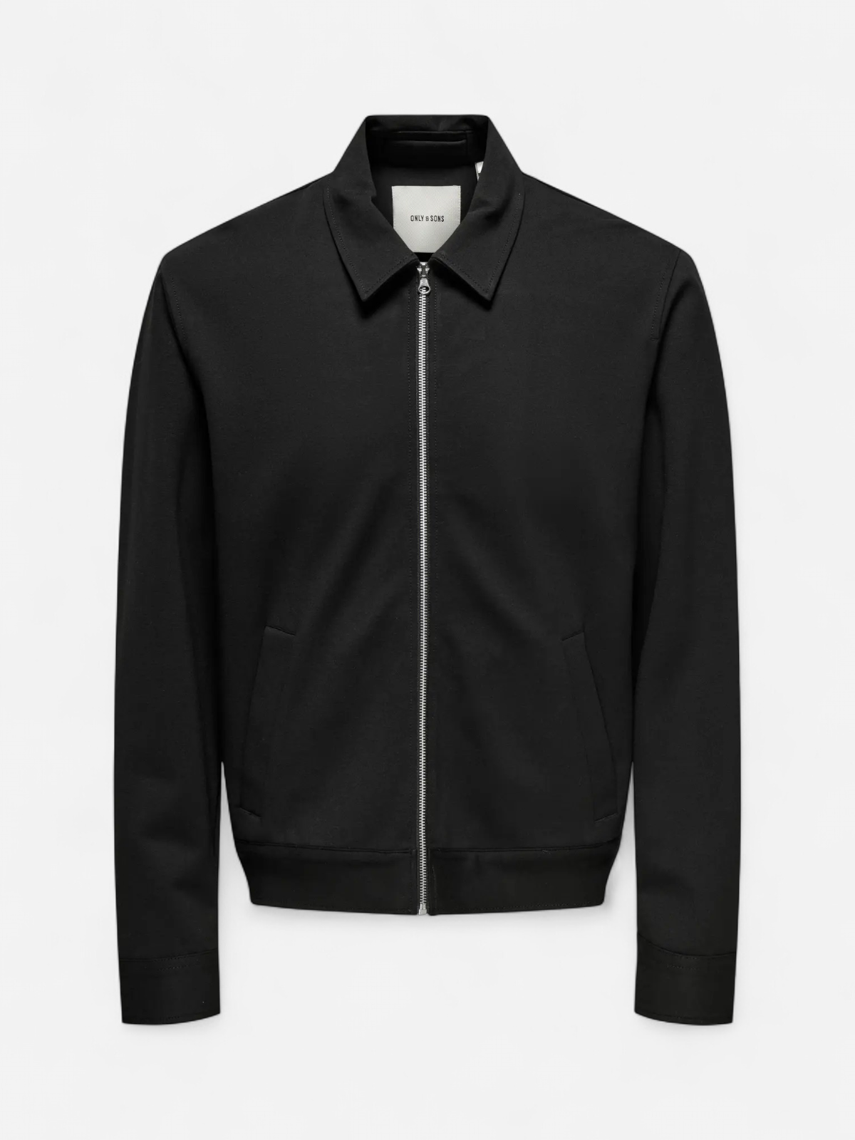 Only and Sons miesten paitatakki, ONSJAKES 0339 REG ZIP STRETCH OVERSHIRT Black - Kekäle.fi