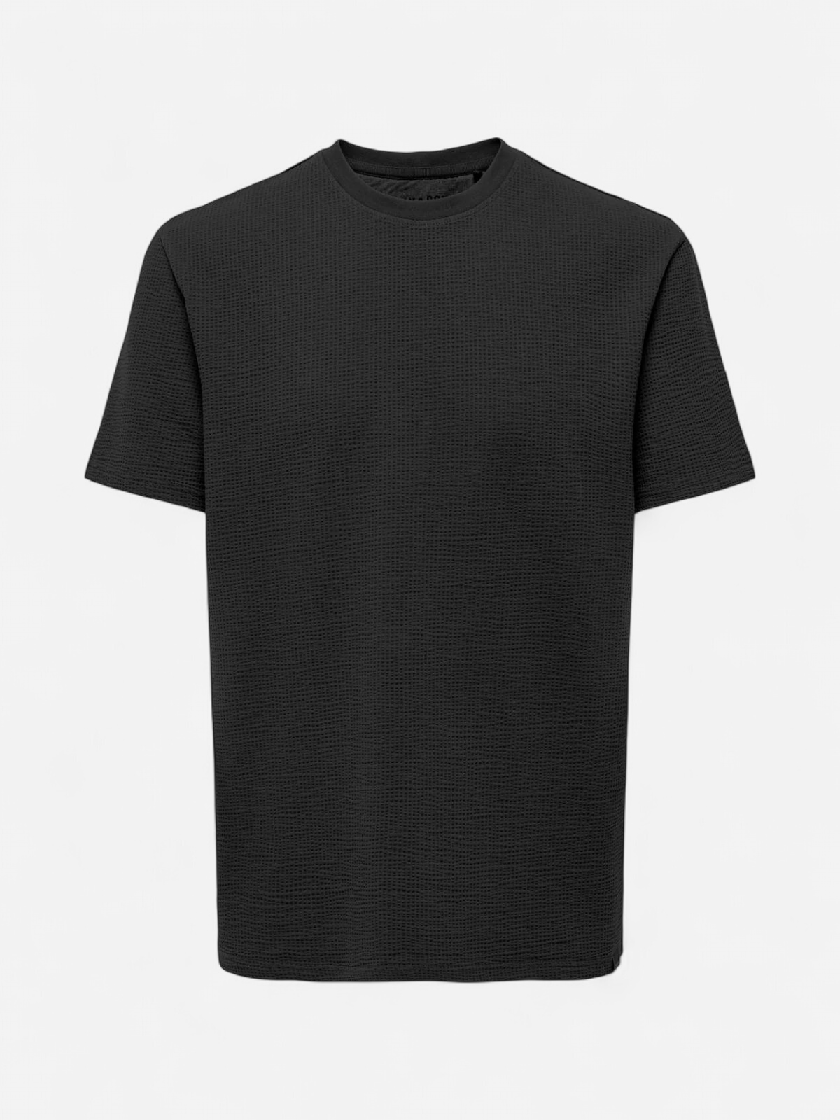 Only and Sons miesten t-paita, K KIAN REG SEERSUCKER SS TEE Black - Kekäle.fi