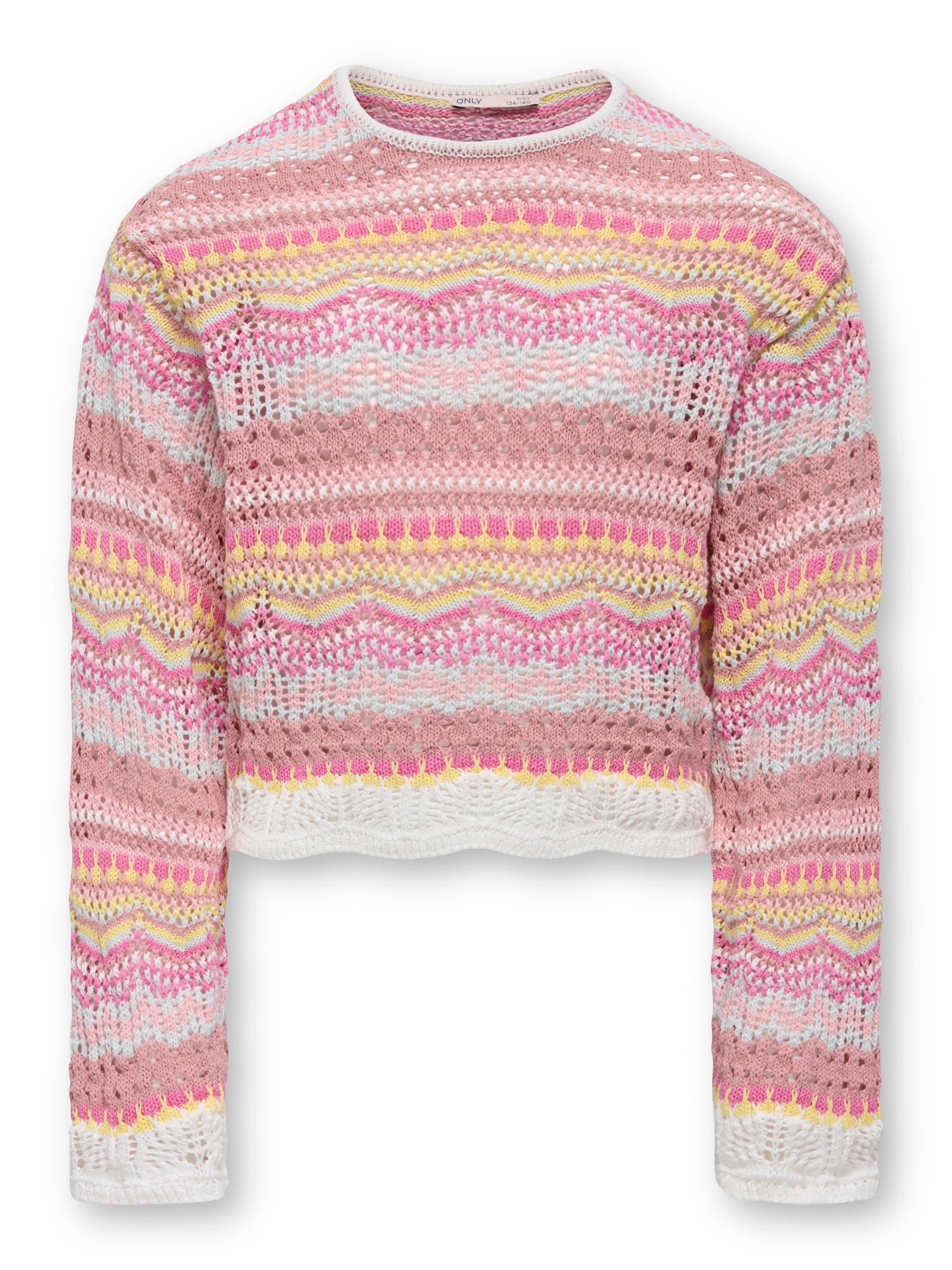 Kids Only neulepusero KOGLouise Life LS Structure, monivärinen kuosi