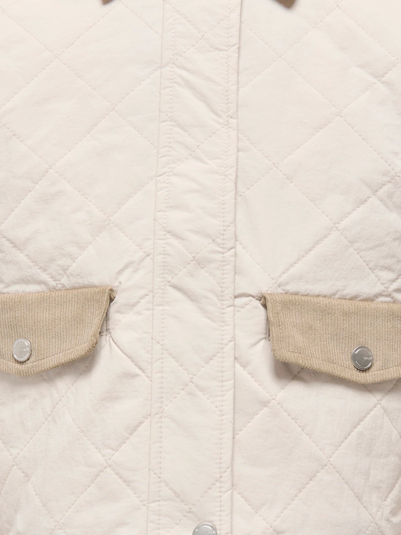 Kids Only lasten välikausitakki Kogrosalina Quilted Mix Jacket, luonnonvalkoinen