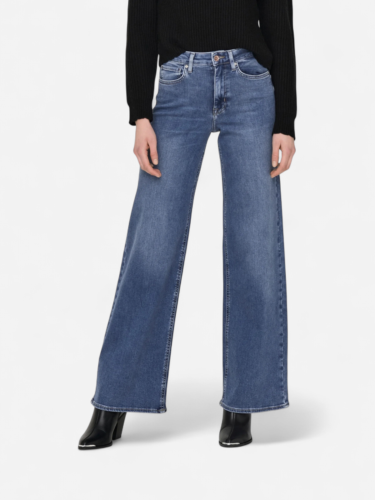 Only naisten farkut, ONLMADISON BLUSH WIDE DOT372 Indigo - Kekäle.fi