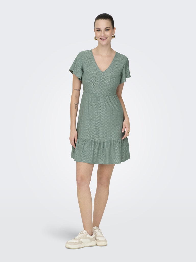 only-naisten-mekko-onlsandra-s-s-v-neck-dress-mintunvihrea-3