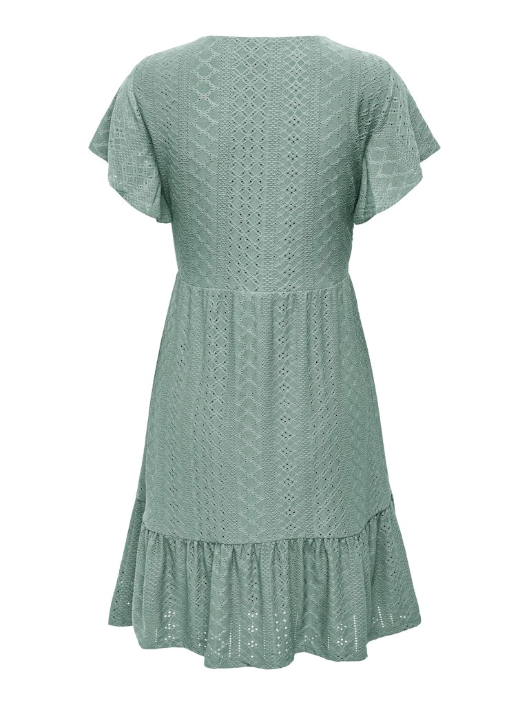 only-naisten-mekko-onlsandra-s-s-v-neck-dress-mintunvihrea-5