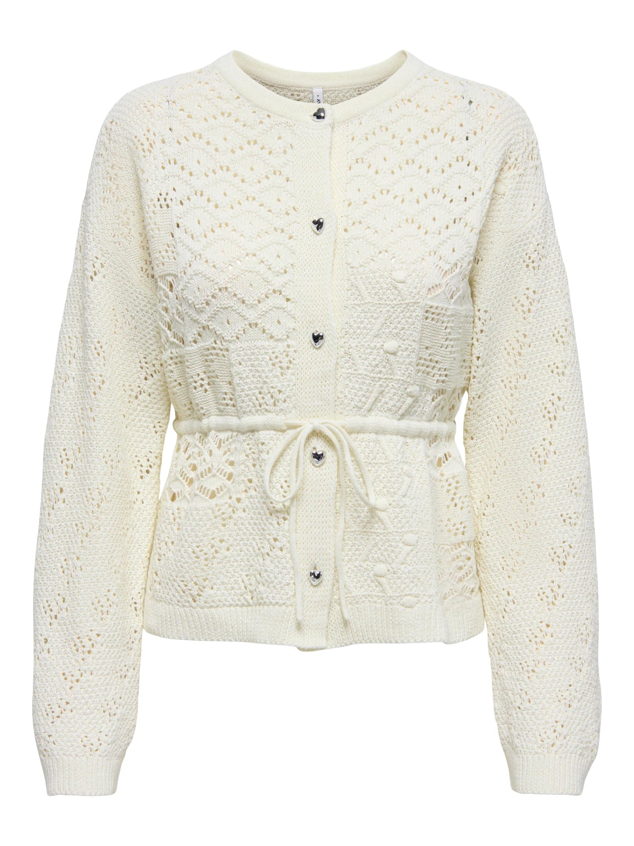 Only naisten neuletakki ONLELKE LIFE LS CARDIGAN CC KNT, luonnonvalkoinen