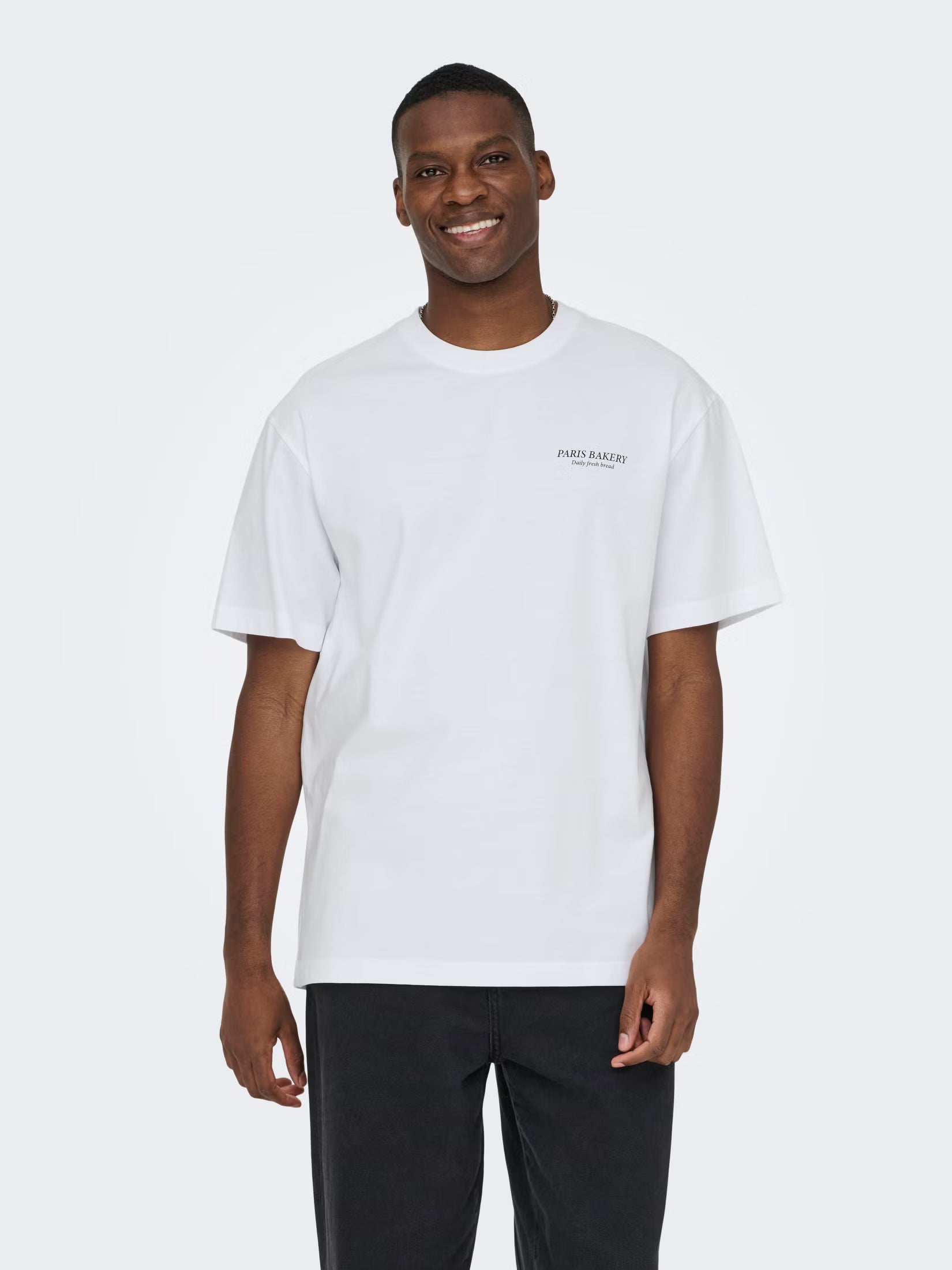 Only and Sons miesten T-paita Onsfred Elegants Rlx Ss Tee, Bright White