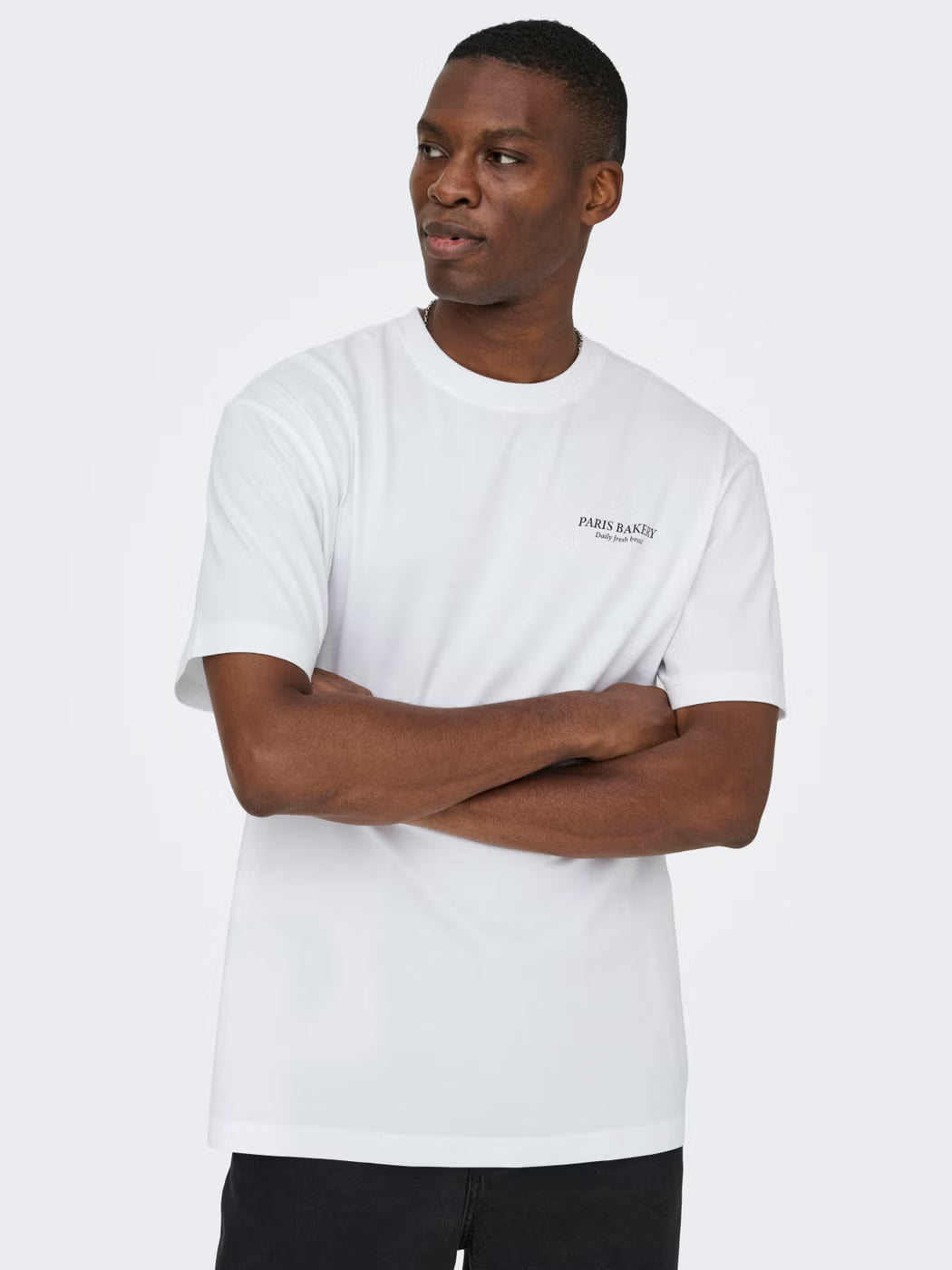 Only and Sons miesten T-paita Onsfred Elegants Rlx Ss Tee, Bright White