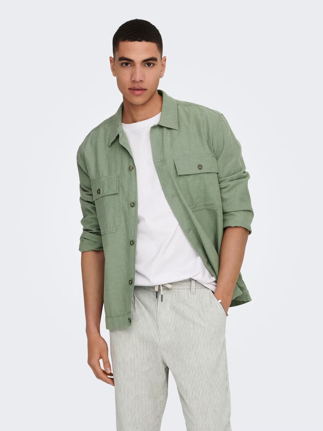 Only and Sons miesten paitatakki Onskennet LS Overshirt Noos, Swamp