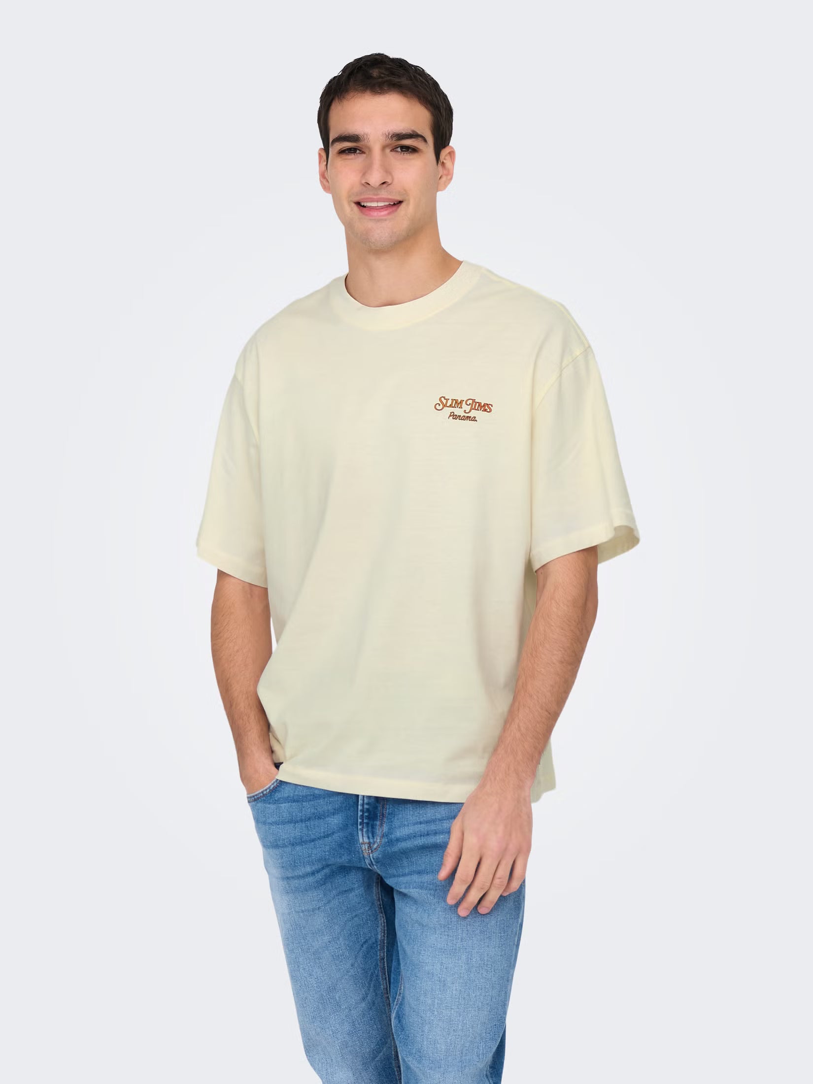 Only and Sons miesten t-paita ONSMalik, Antique White