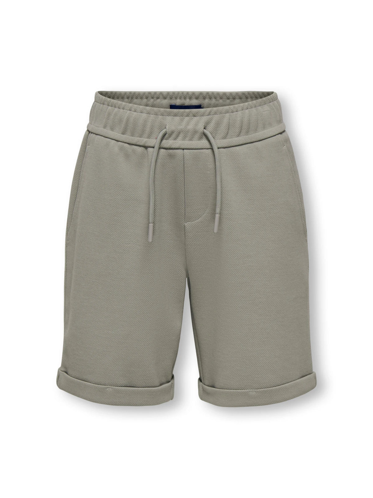 Only and Sons Junior lasten shortsit OSJNEW Kodyl Sweatshorts, beige, beiget pehmeät collegekangasshortsit, joustava vyötärö, kiristysnauha ja käännetyt lahkeensuut