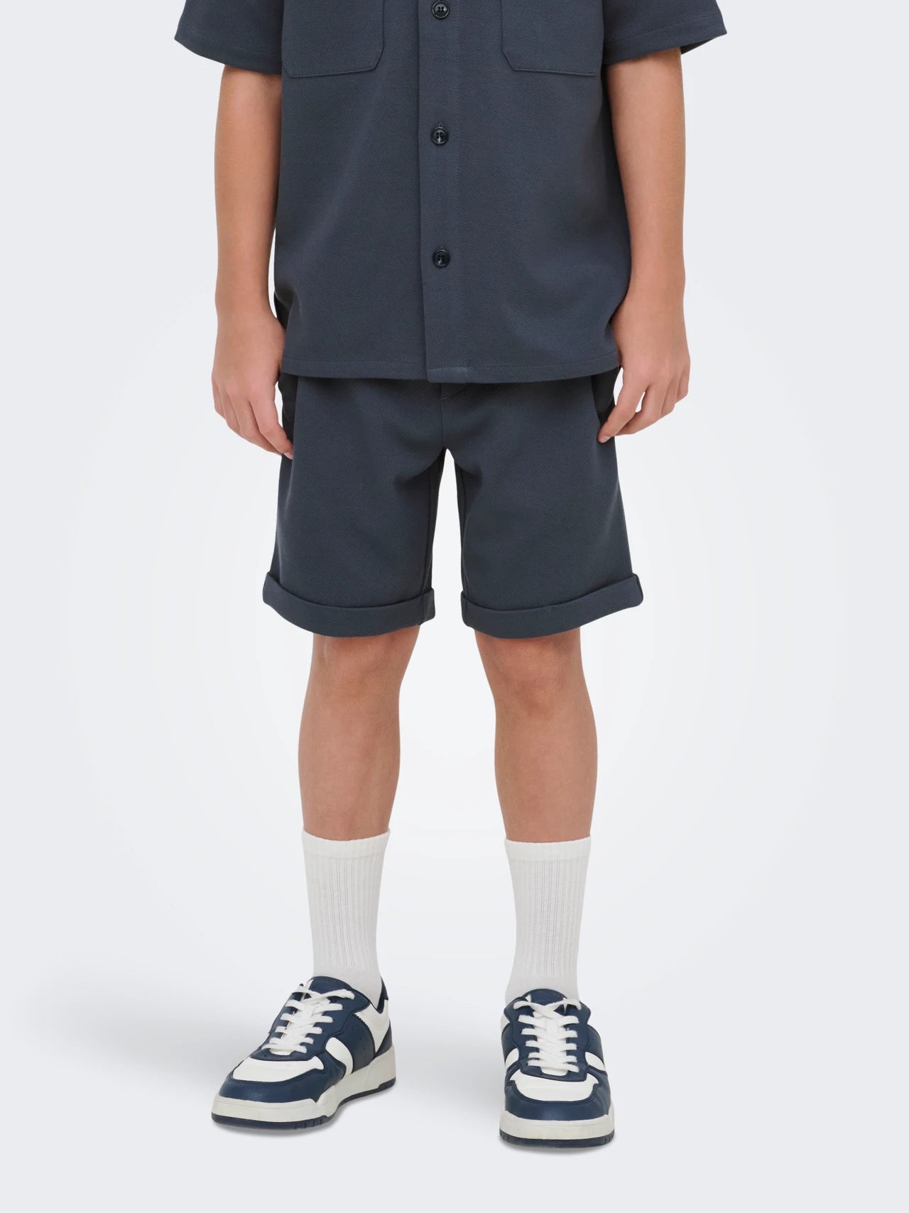 Only and Sons Junior lasten shortsit OSJNEW Kodyl Sweatshorts, tummansininen