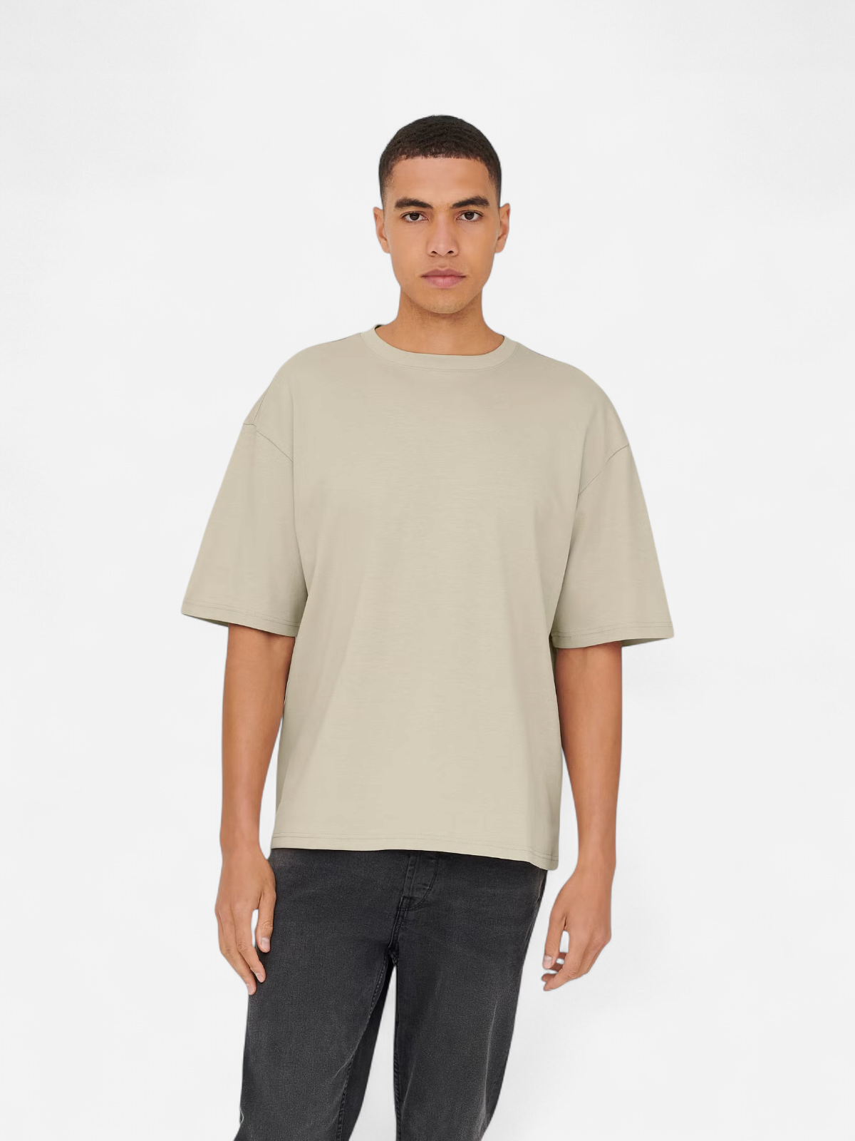 ONSCASPIAN AIRFLEX BOXY SS TEE NOOS Silver Lining - Kekäle.fi