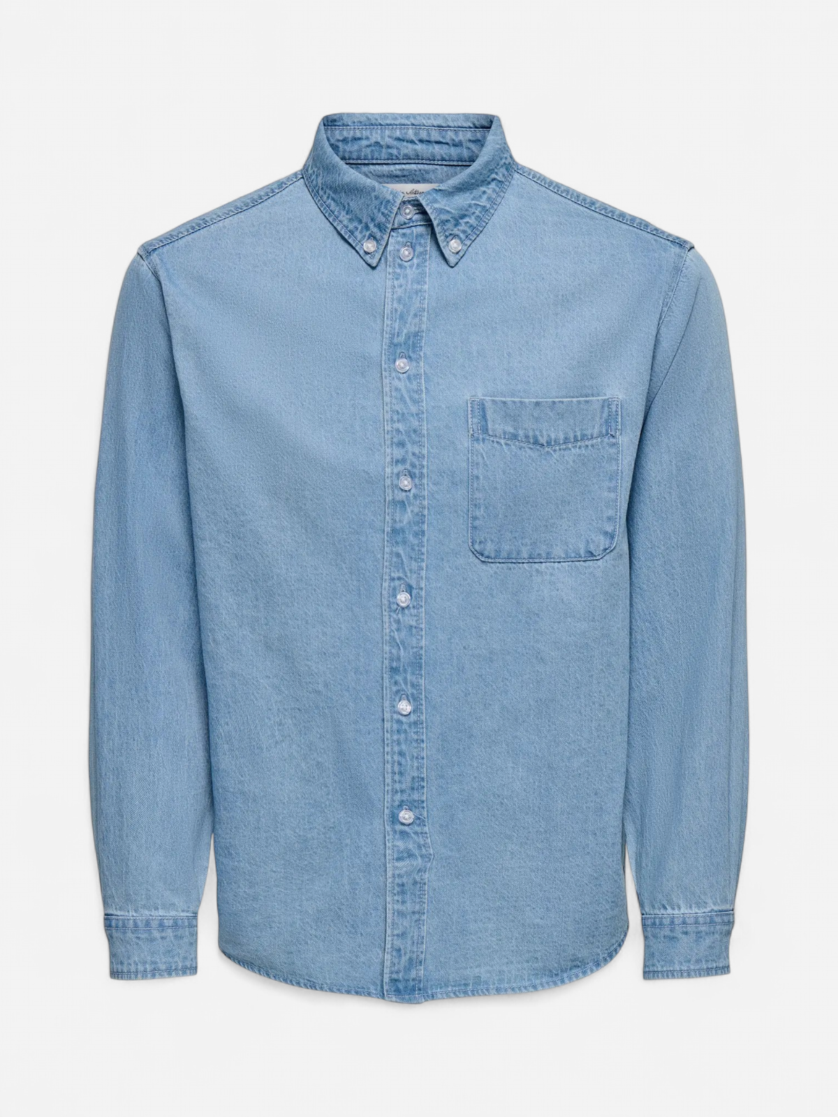 Only and Sons miesten farkkupaita ONSOrson Regular YFM DNM Shirt, Light Blue Denim - Kekäle.fi