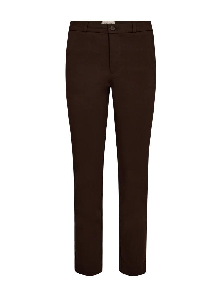 Freequent naisten housut Solvej Ankle Pant, tummanruskea