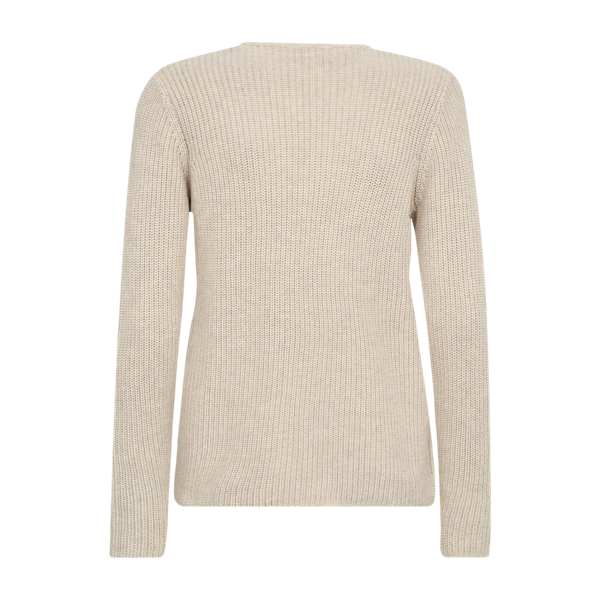 Freequent naisten neulepusero K-FQELLIS-V-PU, hiekka