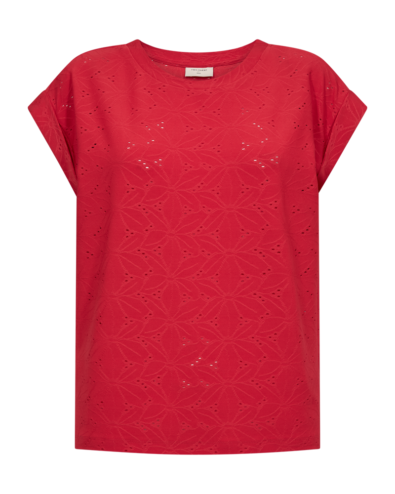Freequent naisten t-paita FQBlond Flower, True Red