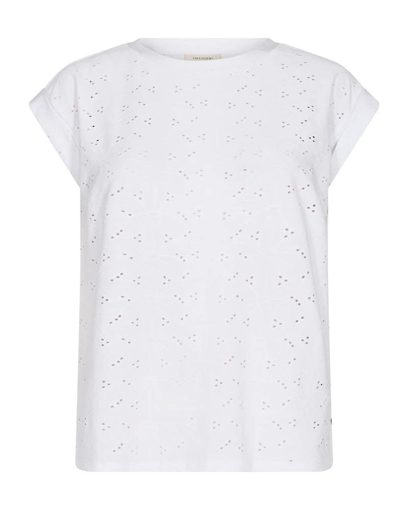 Freequent naisten t-paita FQBlond Flower, Brilliant white