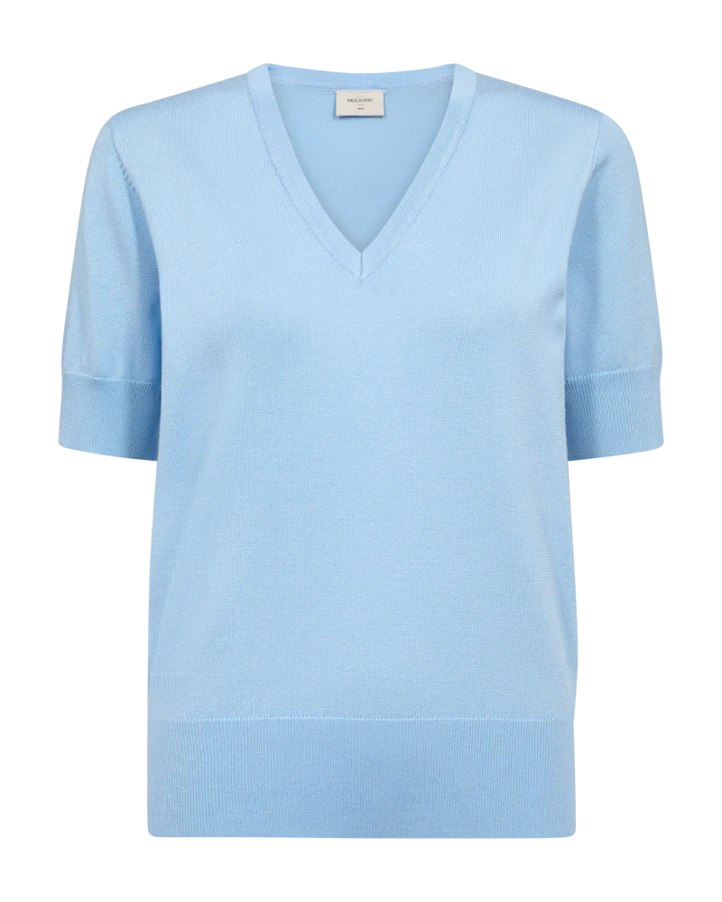 Freequent naisten neulepusero Katie Pullover, vaaleansininen