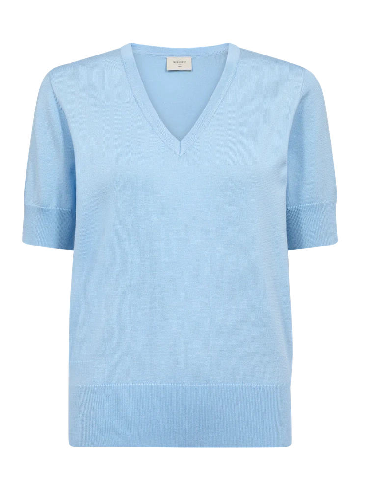 Freequent naisten neulepusero Katie Pullover, vaaleansininen