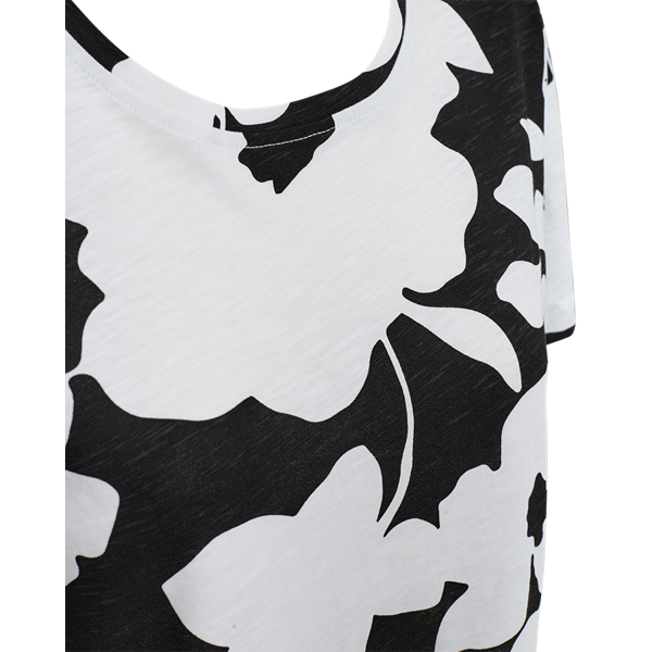 Freequent naisten t-paita Viva Tee Print, mustavalkoinen