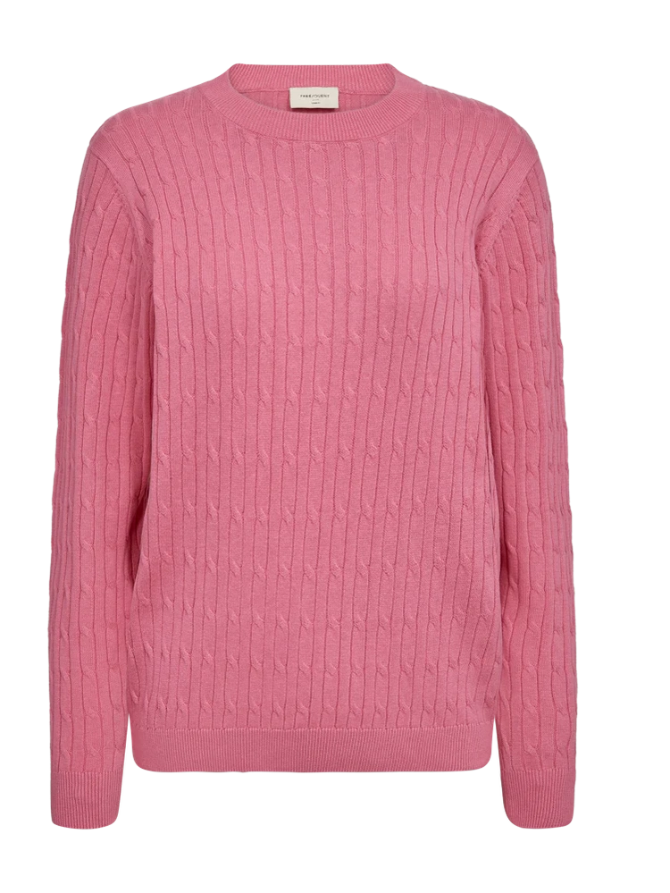 Freequent naisten neulepusero Dodo Pullover, pinkki