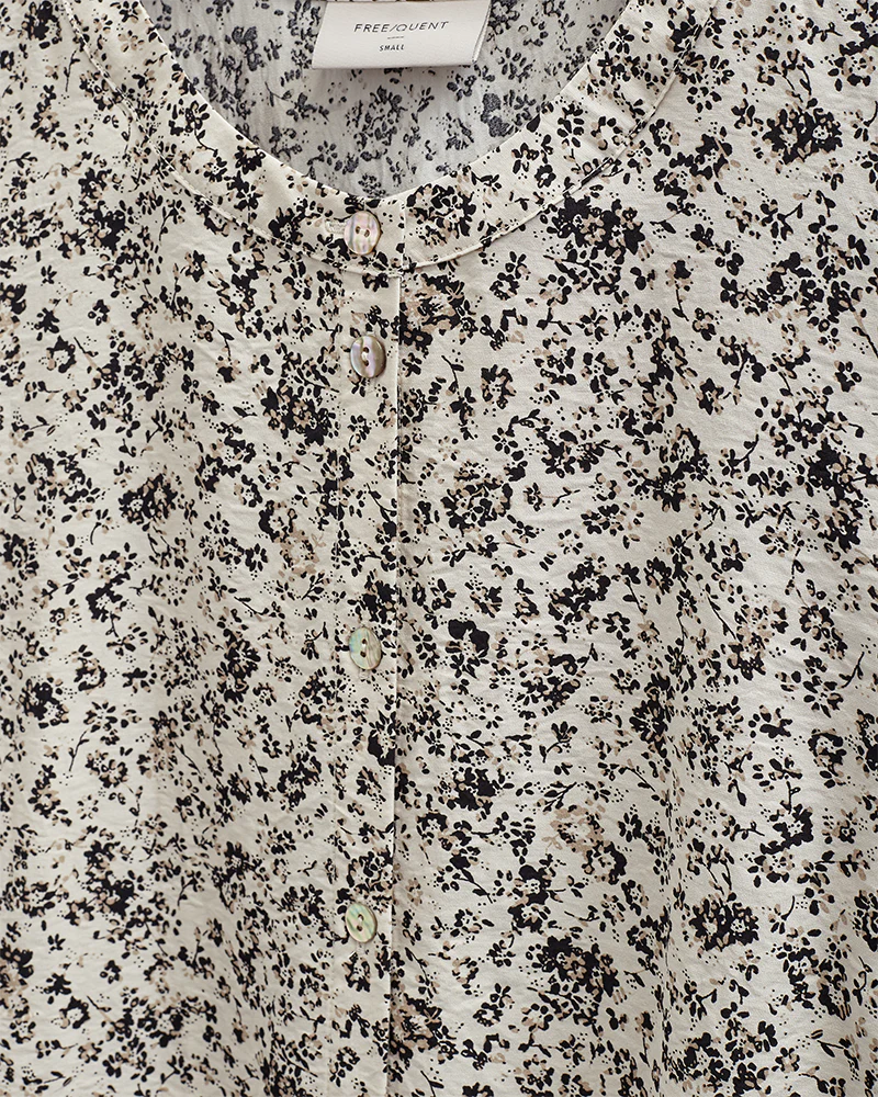 Freequent naisten pusero Molli Shirt, kuosillinen beige