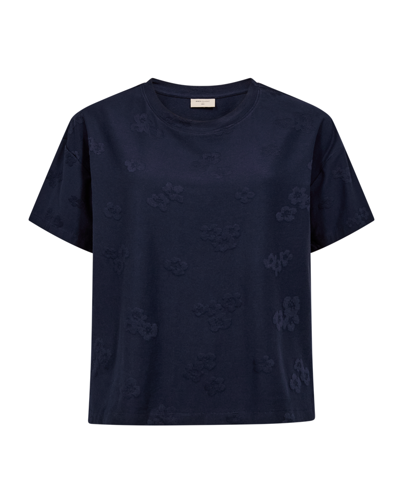 Freequent naisten T-paita Ziprea, Navy Blazer
