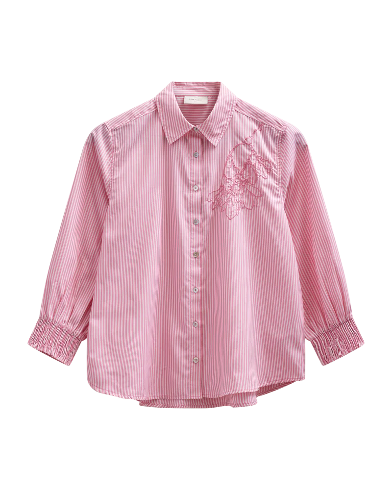 Freequent naisten paitapusero Evalina Shirt, vaaleanpunainen raita