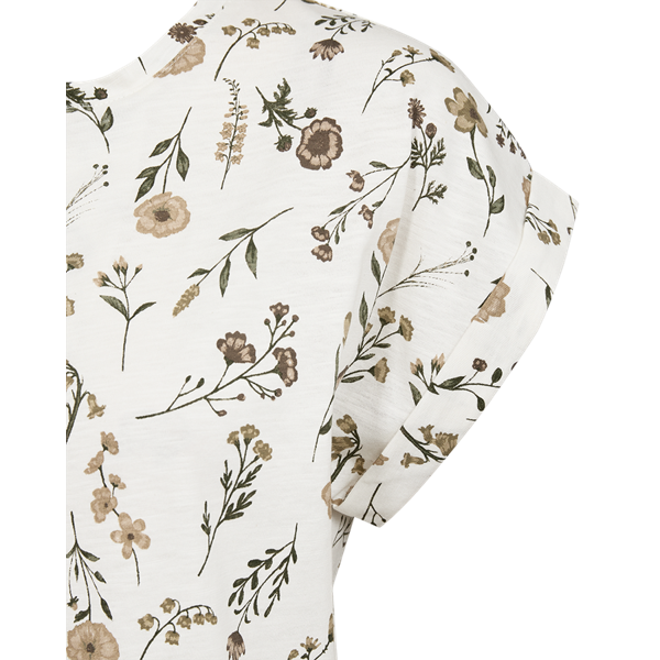 Freequent naisten t-paita Viva Tee, beige kuosillinen