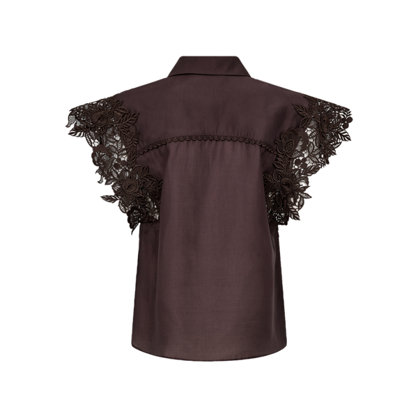 Copenhagen Muse naisten pusero Molly Shirt, tummanruskea