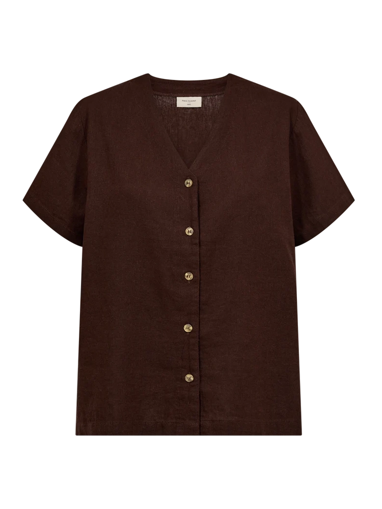 Freequent naisten paita Lava Shirt, tummanruskea