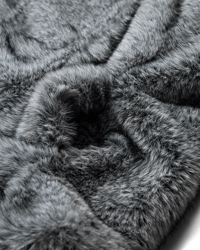 Copenhagen Muse naisten takki Fluffy Jacket, vaaleanharmaa meleerattu