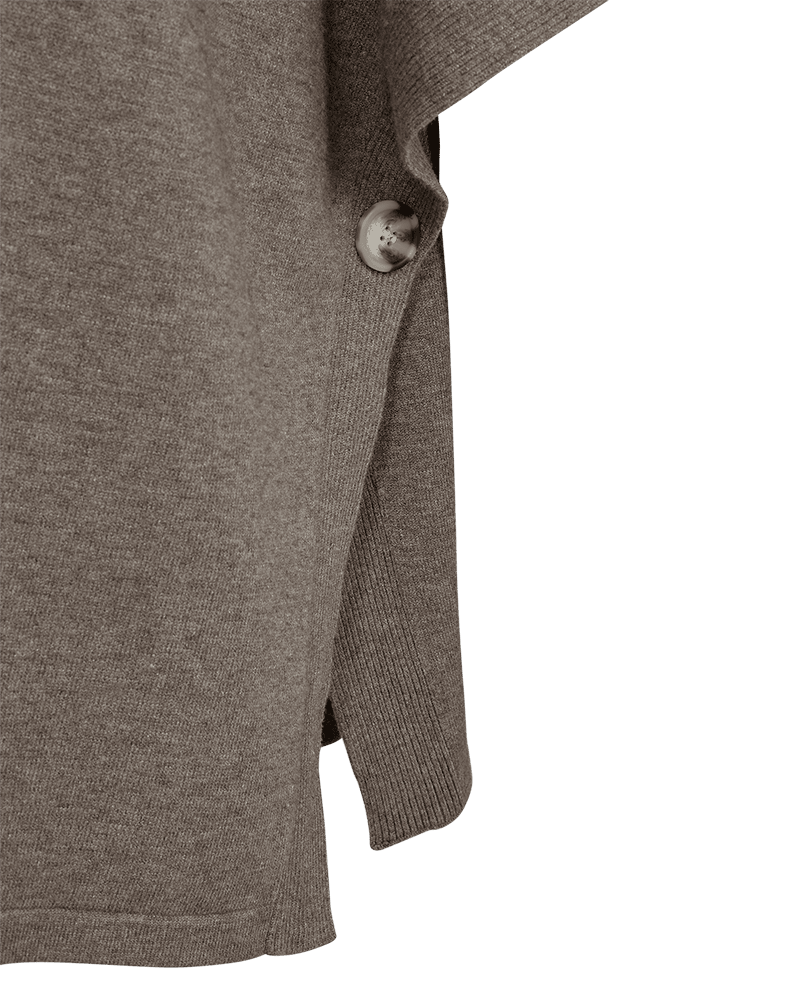Freequent naisten poncho Claura, Morel Melange