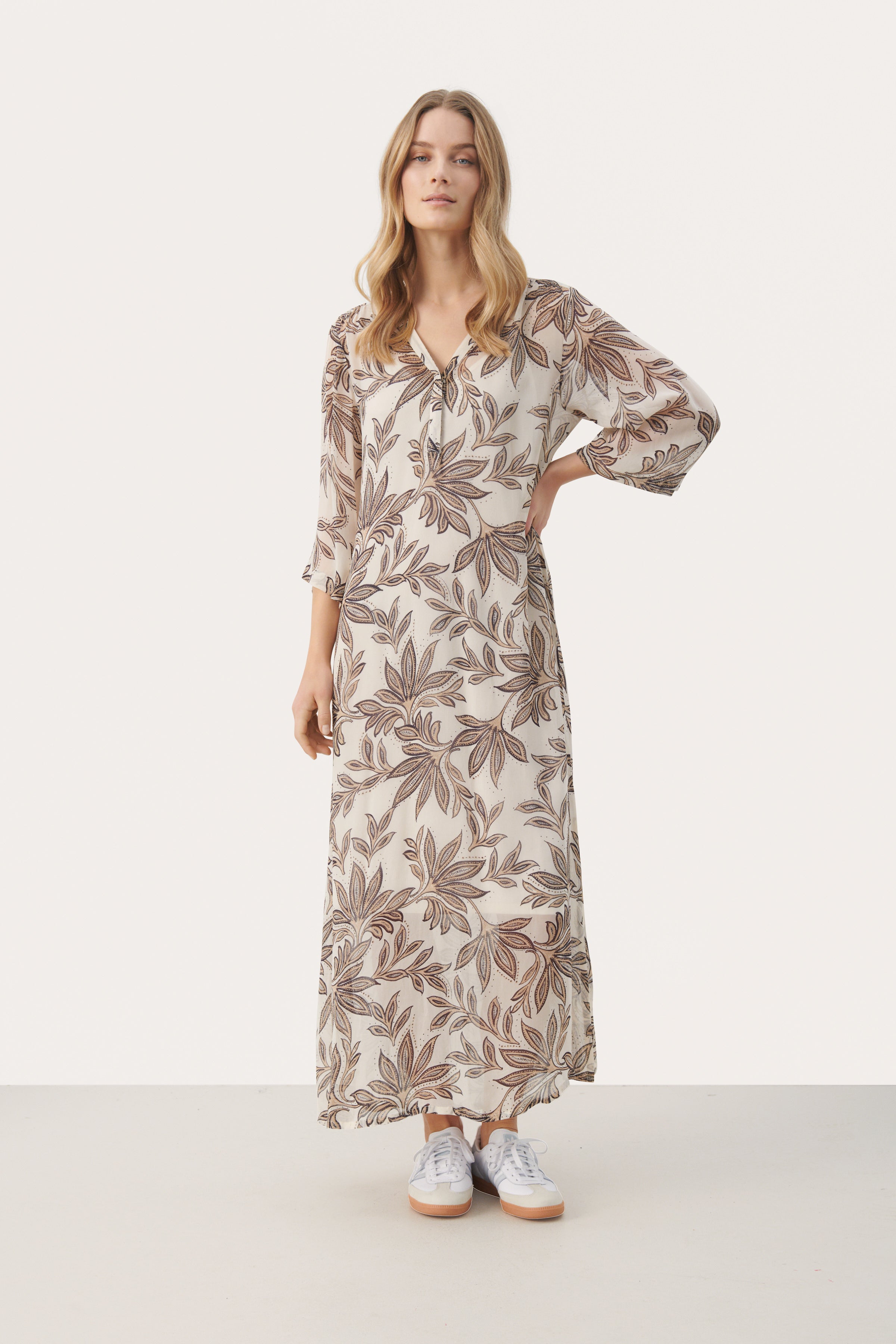part-two-naisten-mekko-berit-dress-black-delicate-leaf-4