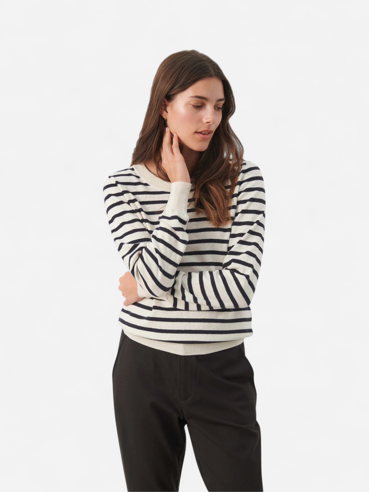 Part Two Naisten Neule, GERTIEPW Stripe, Navy - Kekäle.fi